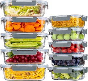 KUMD 20-Piece Set (10-Pack) Borosil...