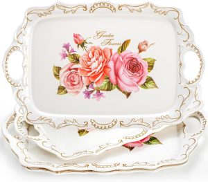 WUWEOT 3 Pack Serving Trays with Ha...