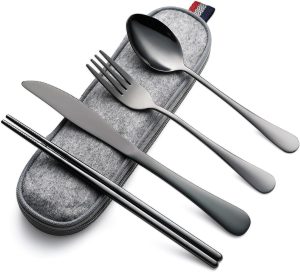 DEVICO Camping Cutlery Set for 1, P...