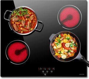 NOXTON Ceramic Hob, Built-in 4 Zone...
