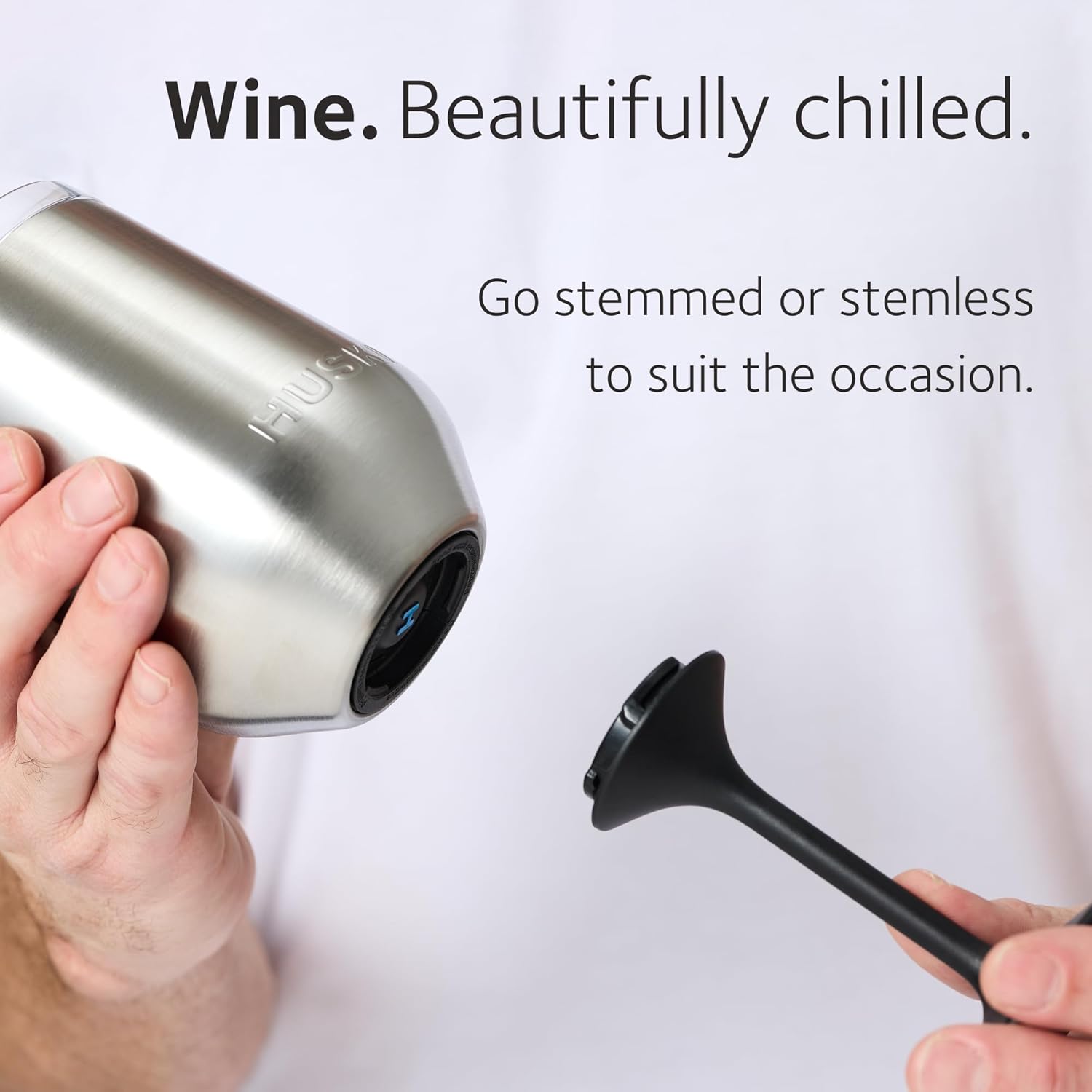 Huski Wine Tumbler 2.0 | NEW | Award-Winning Design with Detachable Stem | Premium Stainless Steel Wine Glass with Lid | Triple Insulated Tumbler | 355ml Capacity | Great Gift (Champagne) - Image 2
