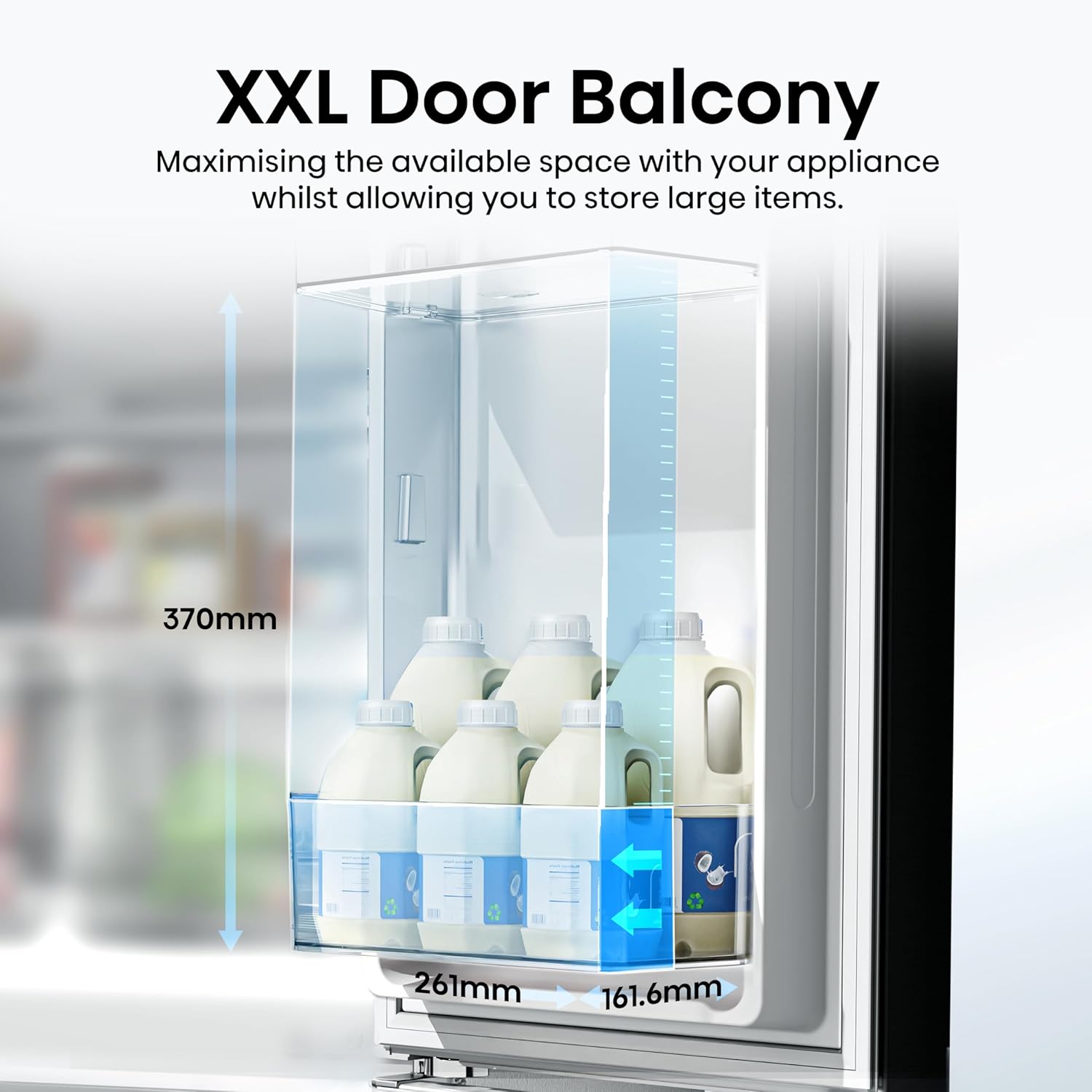 Hisense RQ5P470SMFE Wifi Connected American Fridge Freezer Cross Door with Water Dispenser, No Frost, 482 liters, Black Stainless Steel - E Rated, Noise level: 37 decibels, H178.5 x W79.4 x D69.8 (cm) - Image 10