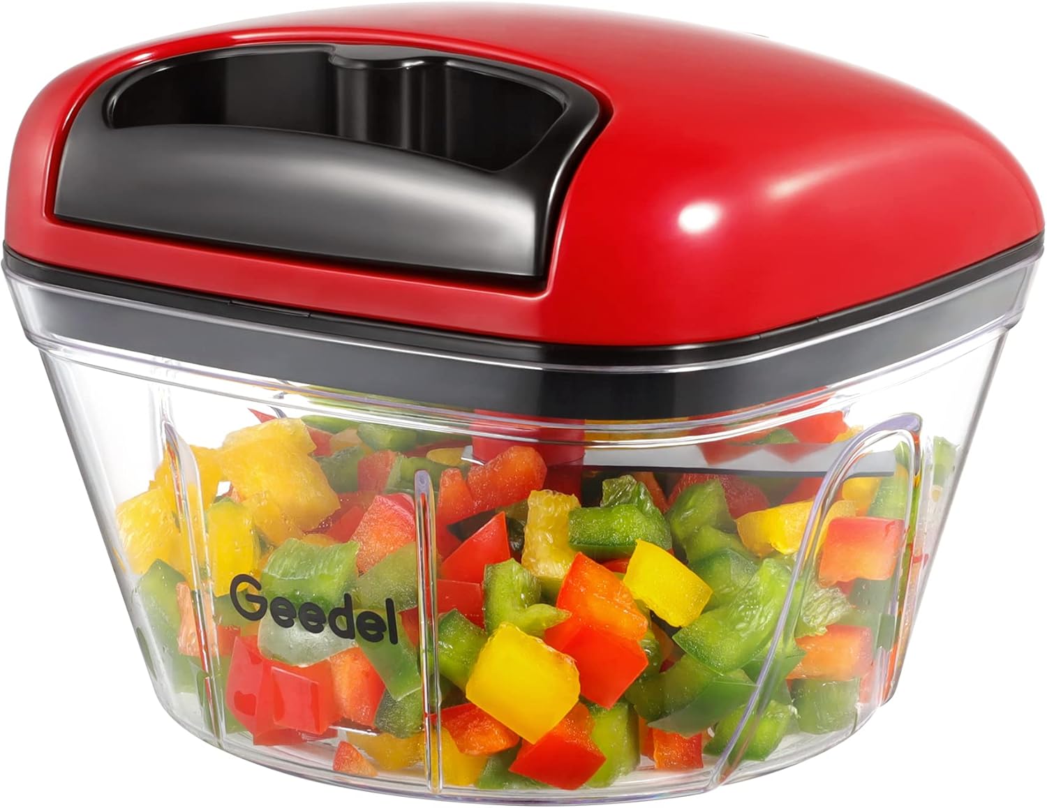 Manual Pull Food Chopper, Hand Pull String Onion Chopper Dicer for Kitchen, Easy Cleaning food Chopper for Vegetables, Fruits (500 ML)