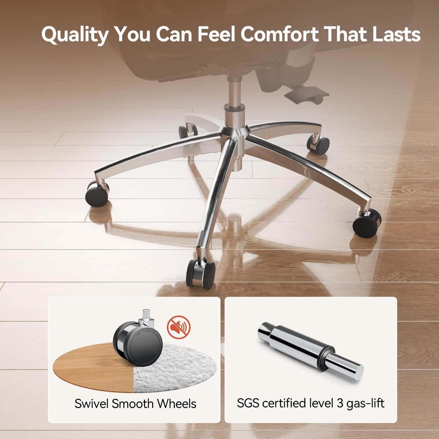 SIHOO Ergonomic Office Chair Mesh Desk Chair with Adjustable Lumbar Support 3D Armrests Breathable High Back Computer Chair (Black) - Image 13