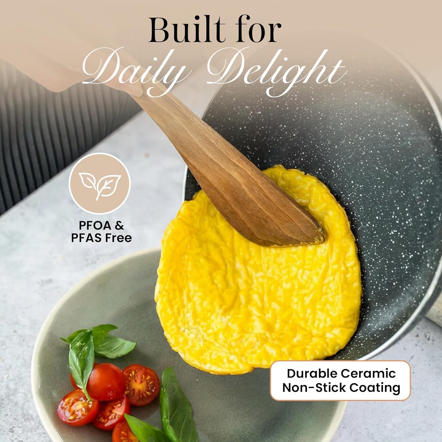Non Stick Pots and Pans Set – Induction Hob Pot Set – 8pcs Kitchen Cookware with Lids – Cooking Marble Saucepan Pots and Frying Pans – by Nuovva - Image 4