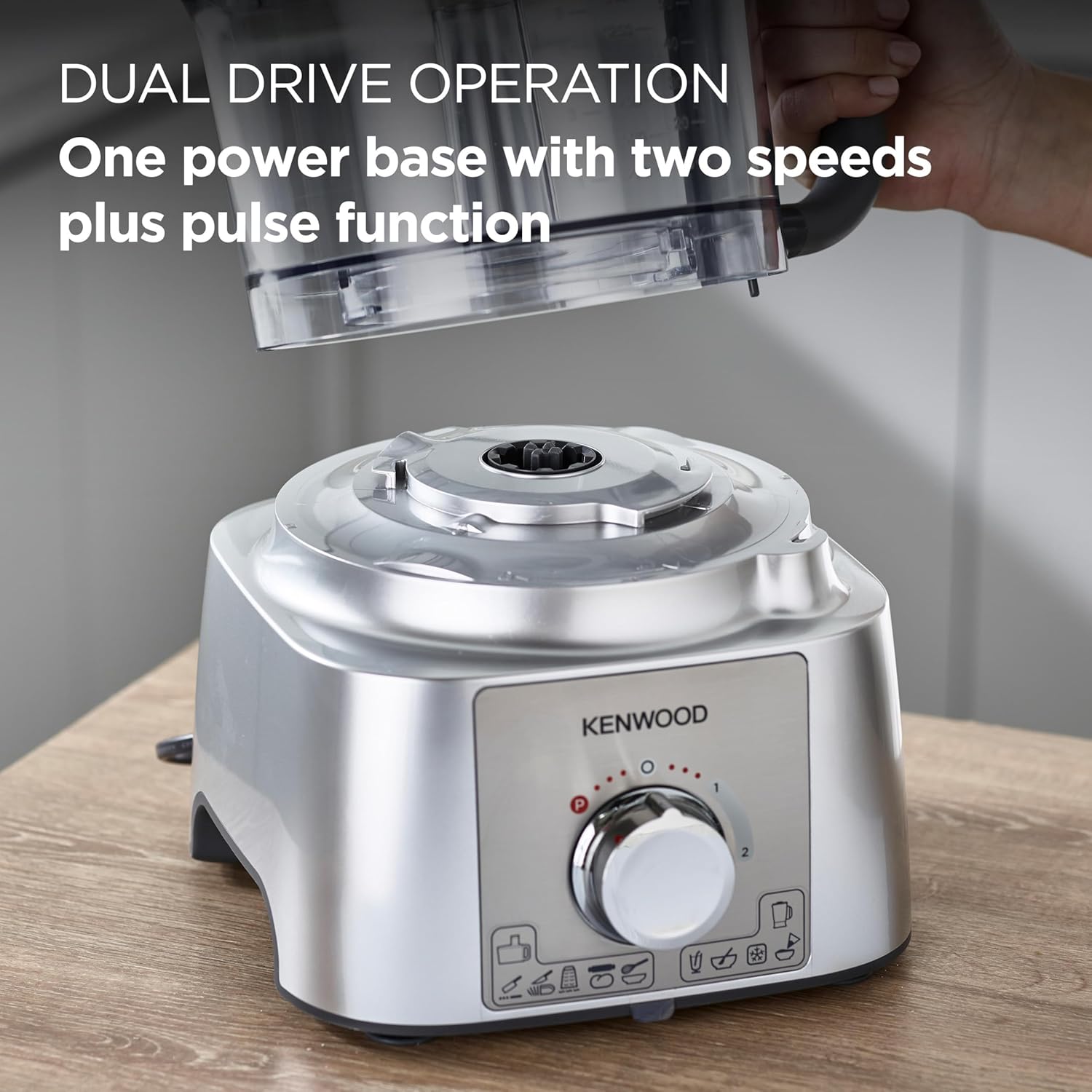 Kenwood FDP65.180SI 2 in 1 Food Processor Multipro Express, Silver, 3 Litre Bowl - Image 2