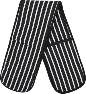 Butcher Stripe Double Oven Gloves Q...