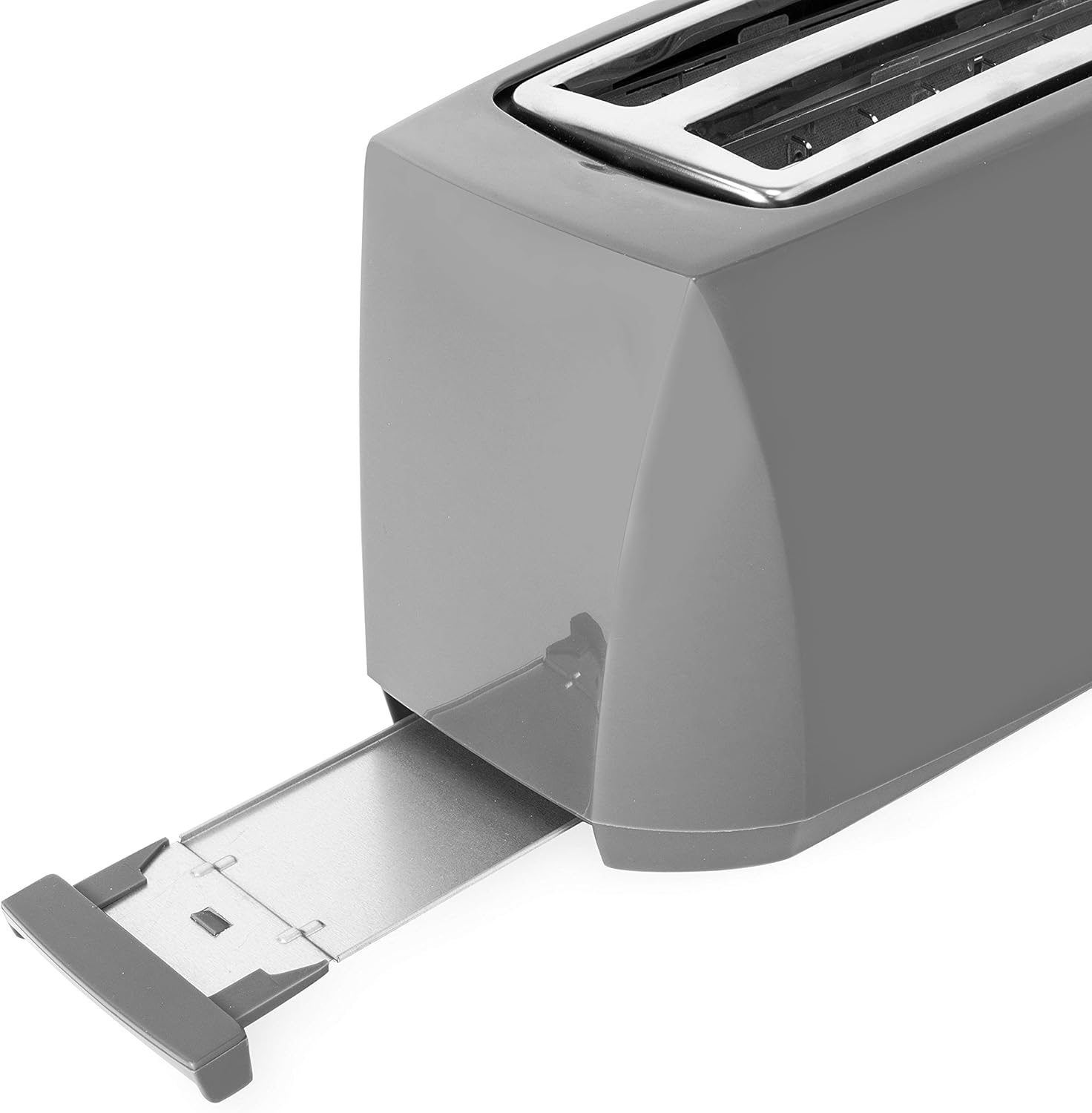 Quest 4 Slice Toaster Grey - Extra Wide Long Slots for Crumpets and Bagels - 6 Settings - Reheat and Defrost - Image 8