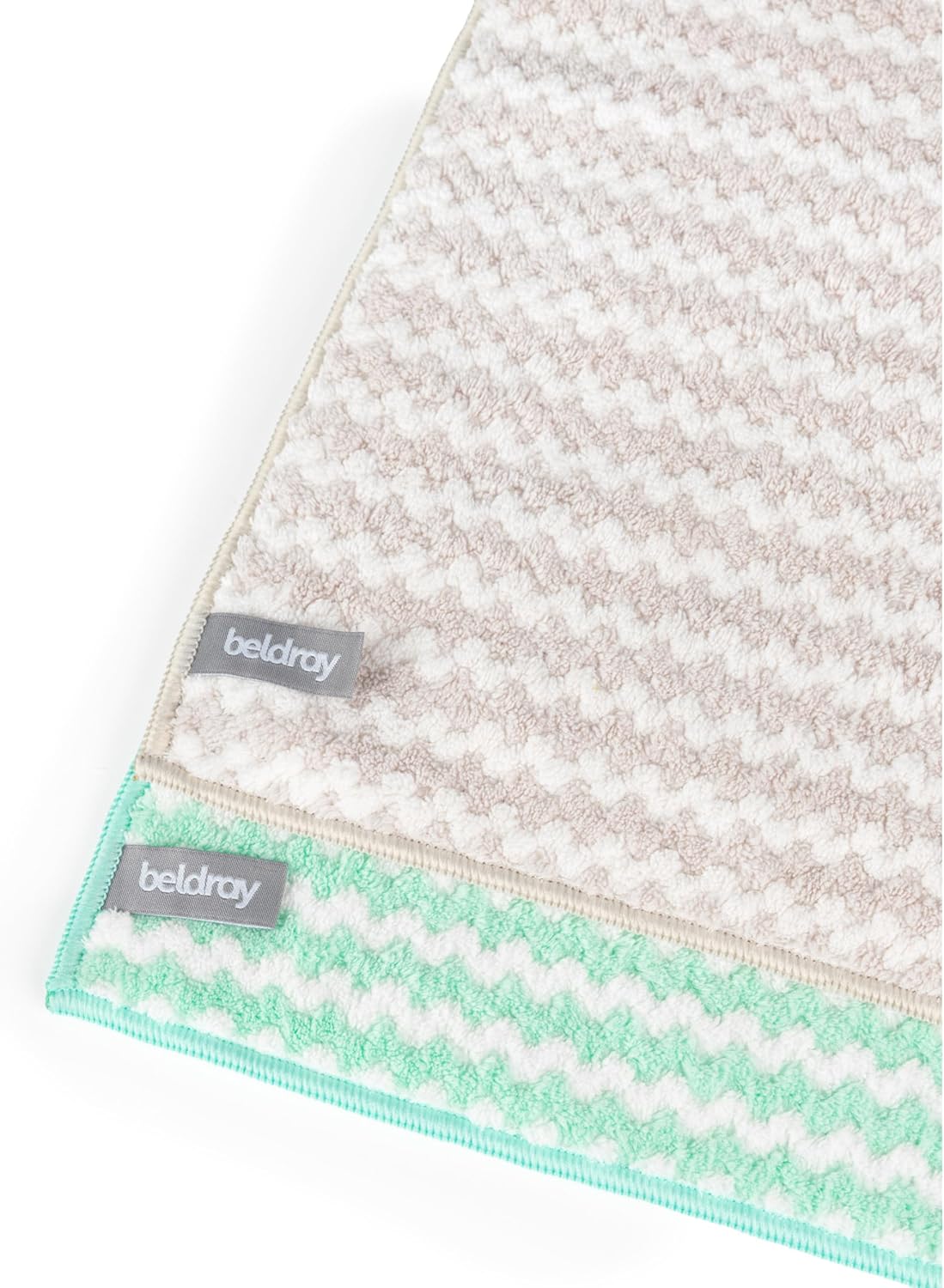 Beldray Anti-Bac Microfibre Cleaning Cloths - 2 Pack, Super Absorbent, Soak Up Spills In Seconds, Reusable, Multipurpose, Perfect For Surfaces, Worktops & Crockery, Treated With AntiBac, Grey & Mint - Image 5
