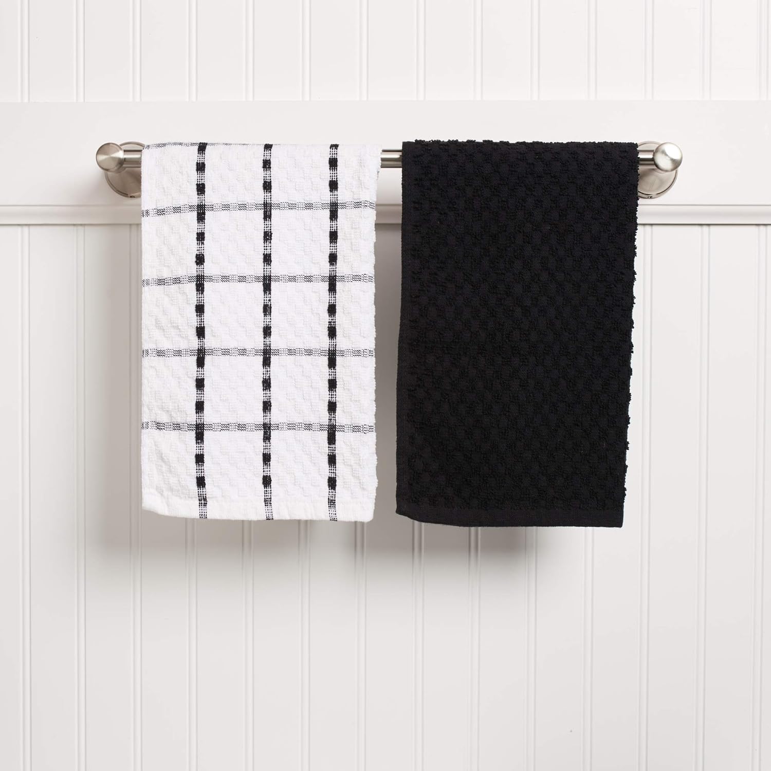 Kitchen Towels 12 Pack - Dish Towels and Dish Cloths - Hand Towel and Dishcloths Sets - 100% Soft Ring Spun Combed Cotton - Great for Cooking in Kitchen or Household Cleaning - Size 15" x 25" - Image 5