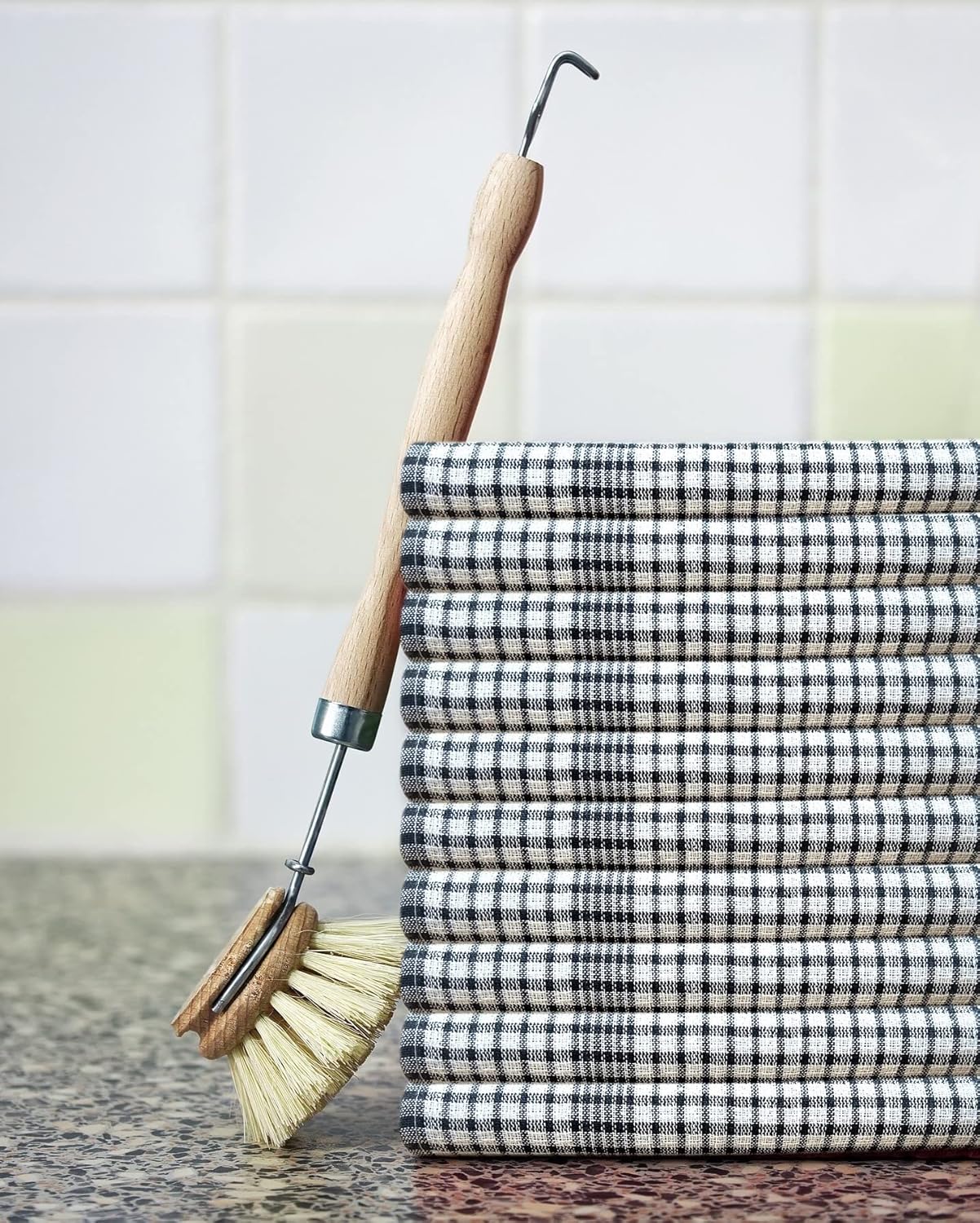 A & B TRADERS Wonderdry Tea Towels Kitchen Pack of 10, Cotton Absorbent Long Lasting Catering Bar Towels (Grey) - Image 5