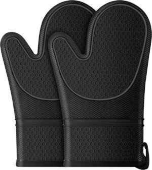 Oven Mitts,Anti-Slip Silicone Oven ...