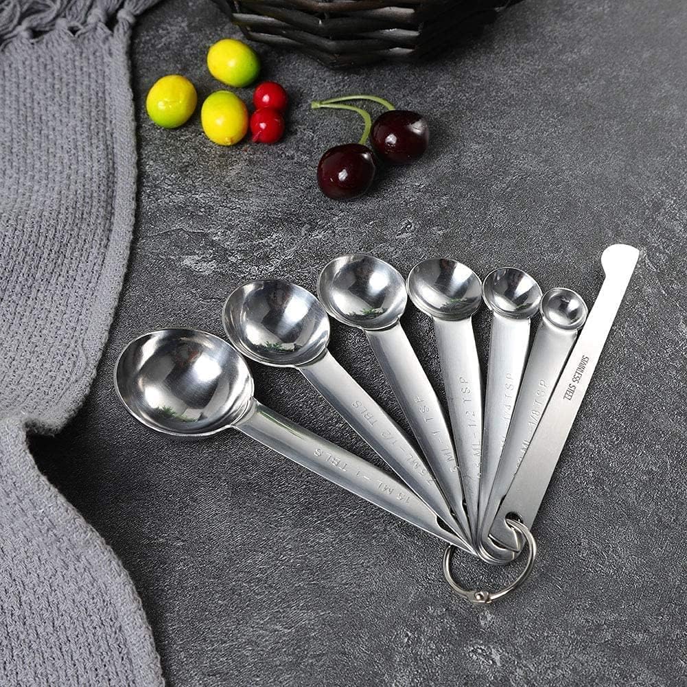 Measuring Cups & Spoons Set of 12 -VBOK IGFE Premium Stainless Steel 5 Measuring Cups and 6 Measuring Spoons with Leveler,for Dry and Liquid Ingredient - Image 3