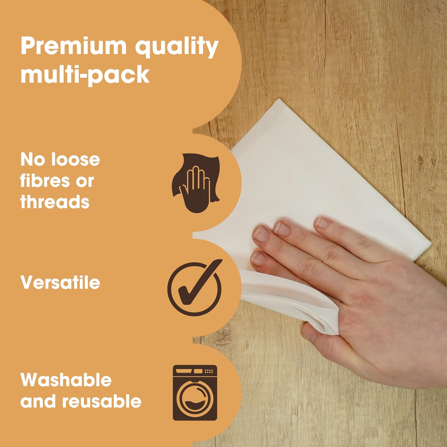 Furniture Clinic 6 Pack Of Lint Free Cleaning Cloths - 6 Cleaning Cloths For Cleaning, Oiling Wooden Furniture, Applying Wood Waxes & More - Image 2