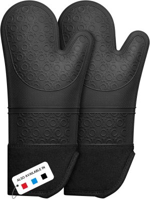Oven Mitts, Extra Long Silicone Ove...