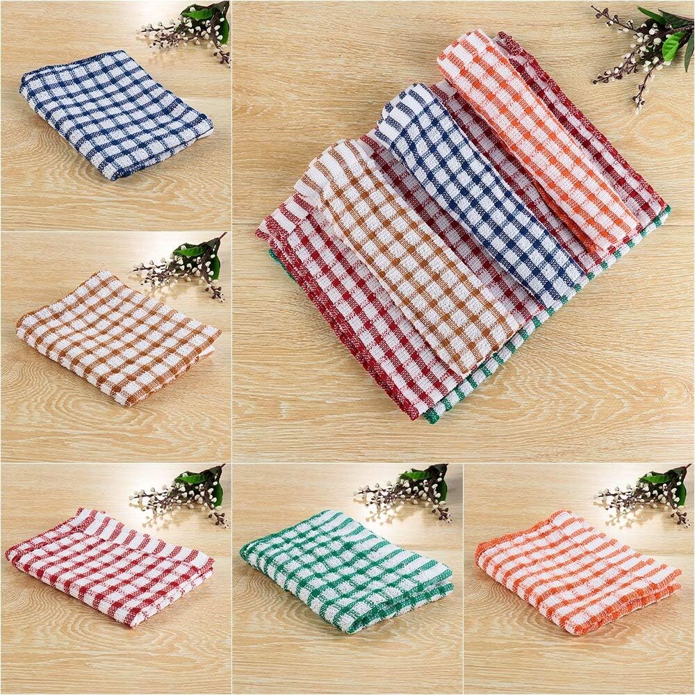 Kitchen Terry Tea Towel 100% Pure Cotton Absorbent Long Lasting Soft Touch Dish Towels, Tea Towels, Bar Towels (Pack of 4) - Image 4