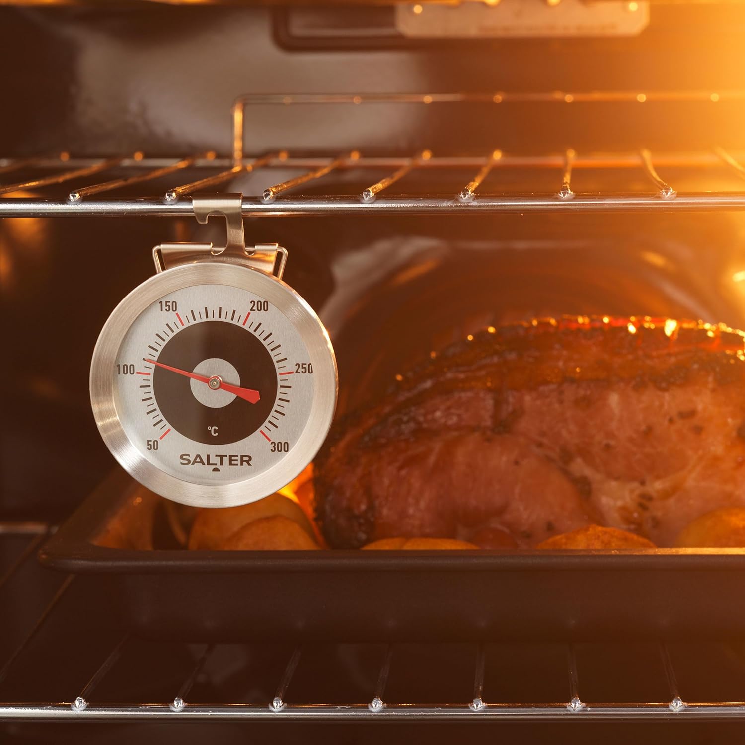 Salter Oven Thermometer - Stainless Steel Dial, Food Baking, Temperature Gauge 50 – 300°C, For Home/Kitchen, Hang or Stand in Oven, Instant Read, Adjustable Viewing Angle, Bold Display - Image 3