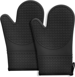 MEETOZ Silicone Oven Mitts, Oven Gl...