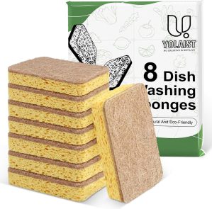 8 Pack Eco Sponge Washing up Compos...