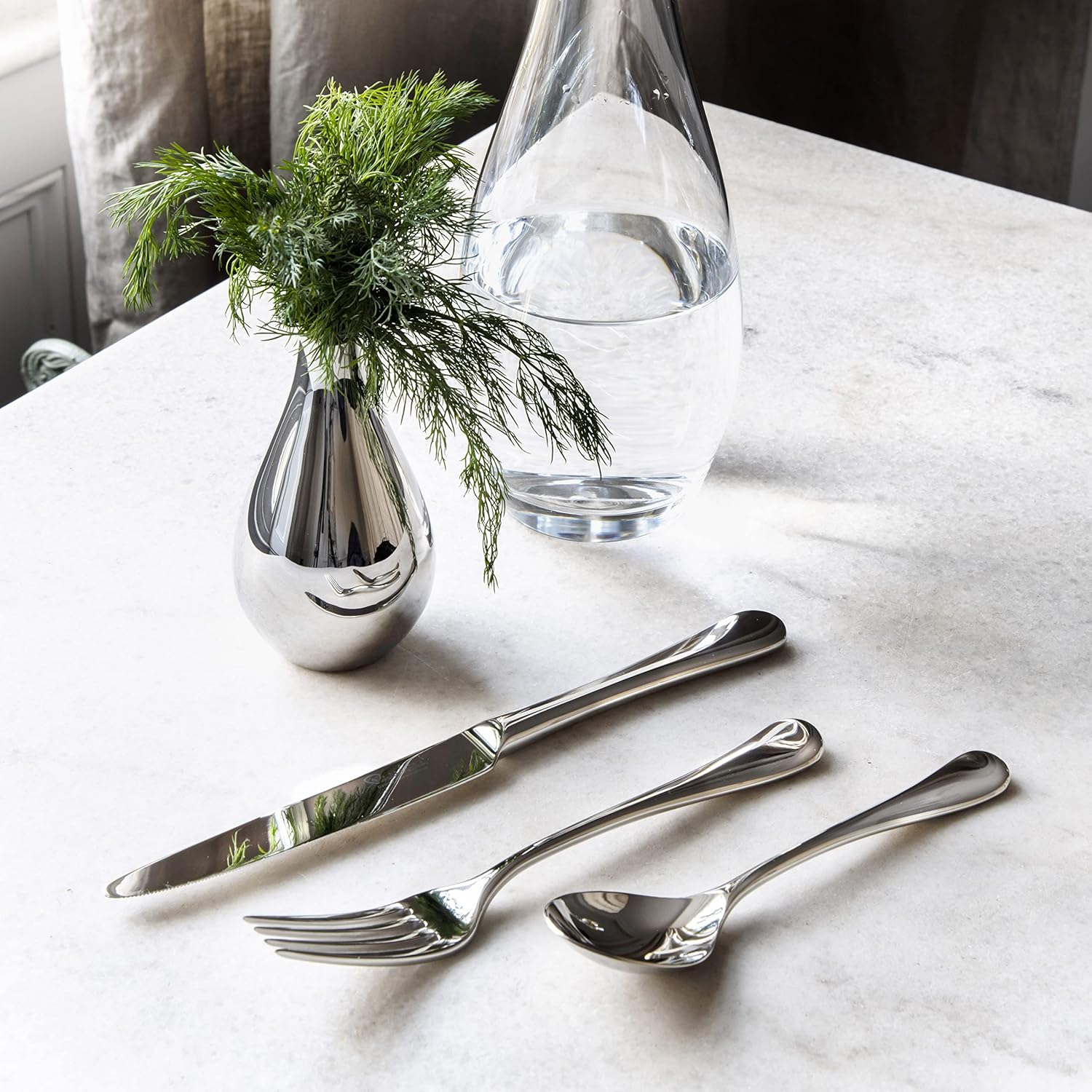 Robert Welch Radford Bright, 24 Piece Cutlery Set for 6 People. Made from Stainless Steel. Dishwasher Safe. - Image 2