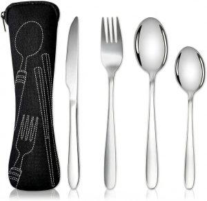 4pcs Portable Stainless Steel Cutle...
