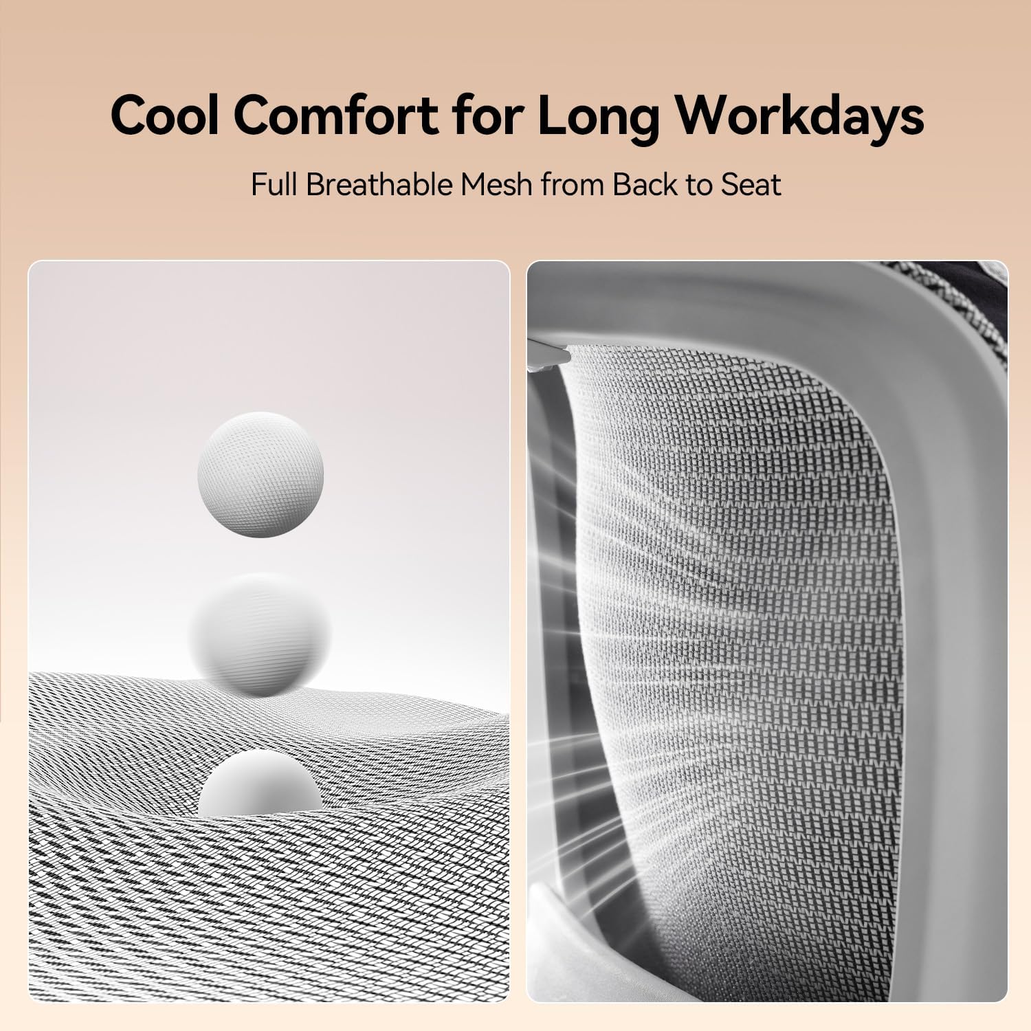 SIHOO B100 Ergonomic Office Chair, Comfy Desk Chair with Adaptive Dynamic Lumbar Support, Computer Chair with Extra Wide Headrest, Flip-Up Armrests, 90-135° Tilt Lock and Breathable Mesh Cushion - Image 7