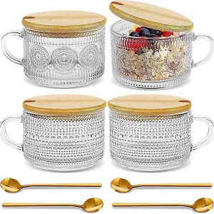 4Pcs Vintage Coffee Mugs, Overnight...