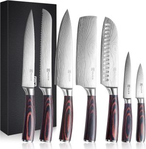 PAUDIN Knife Set, 7-Piece Kitchen K...