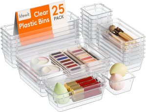 Lifewit 25 Pcs Makeup Drawer Organi...