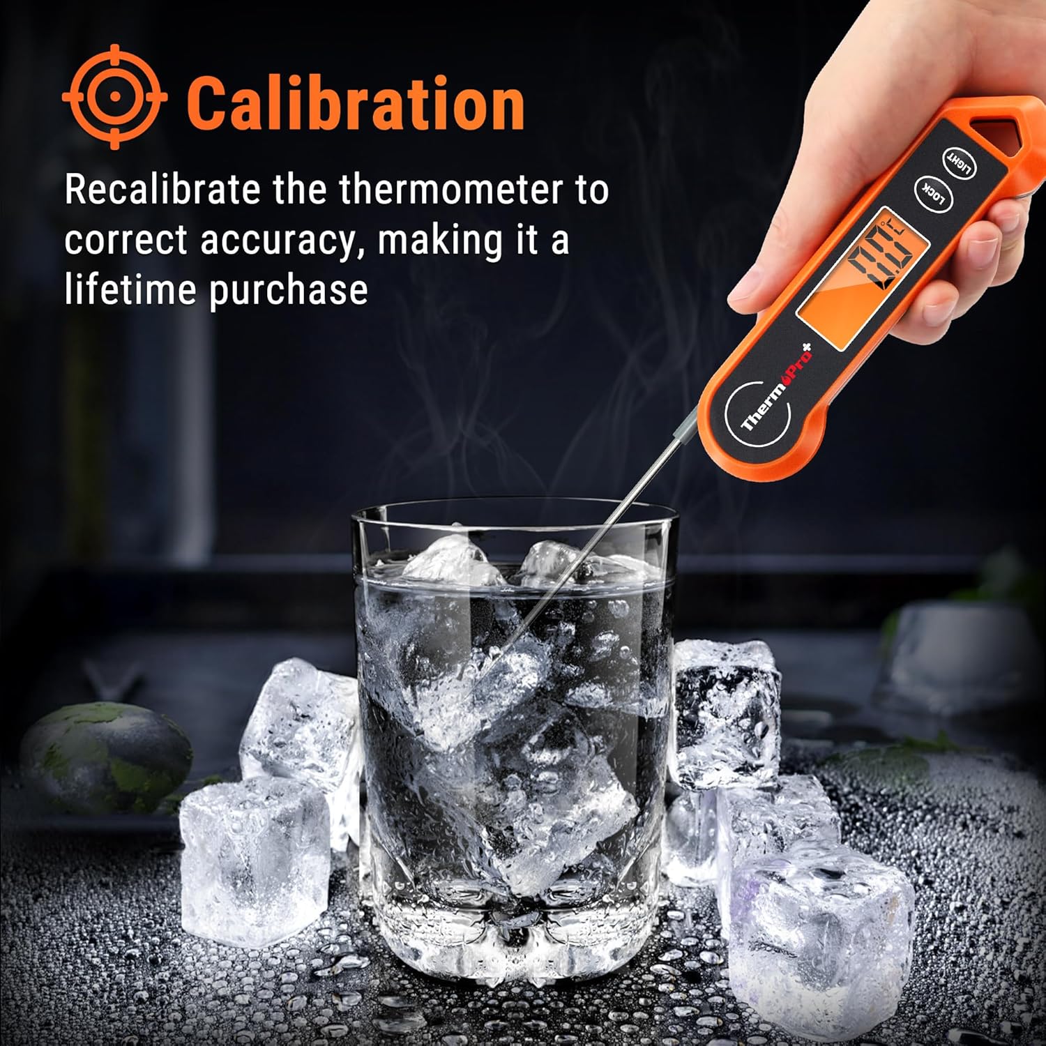 ThermoPro TP19H Digital Meat Thermometer for Cooking with Ambidextrous Backlit, Waterproof Cooking Thermometer Probe for Kitchen Food Temperature BBQ Grill Smoker Oil Fry Candy Instant Read - Image 6