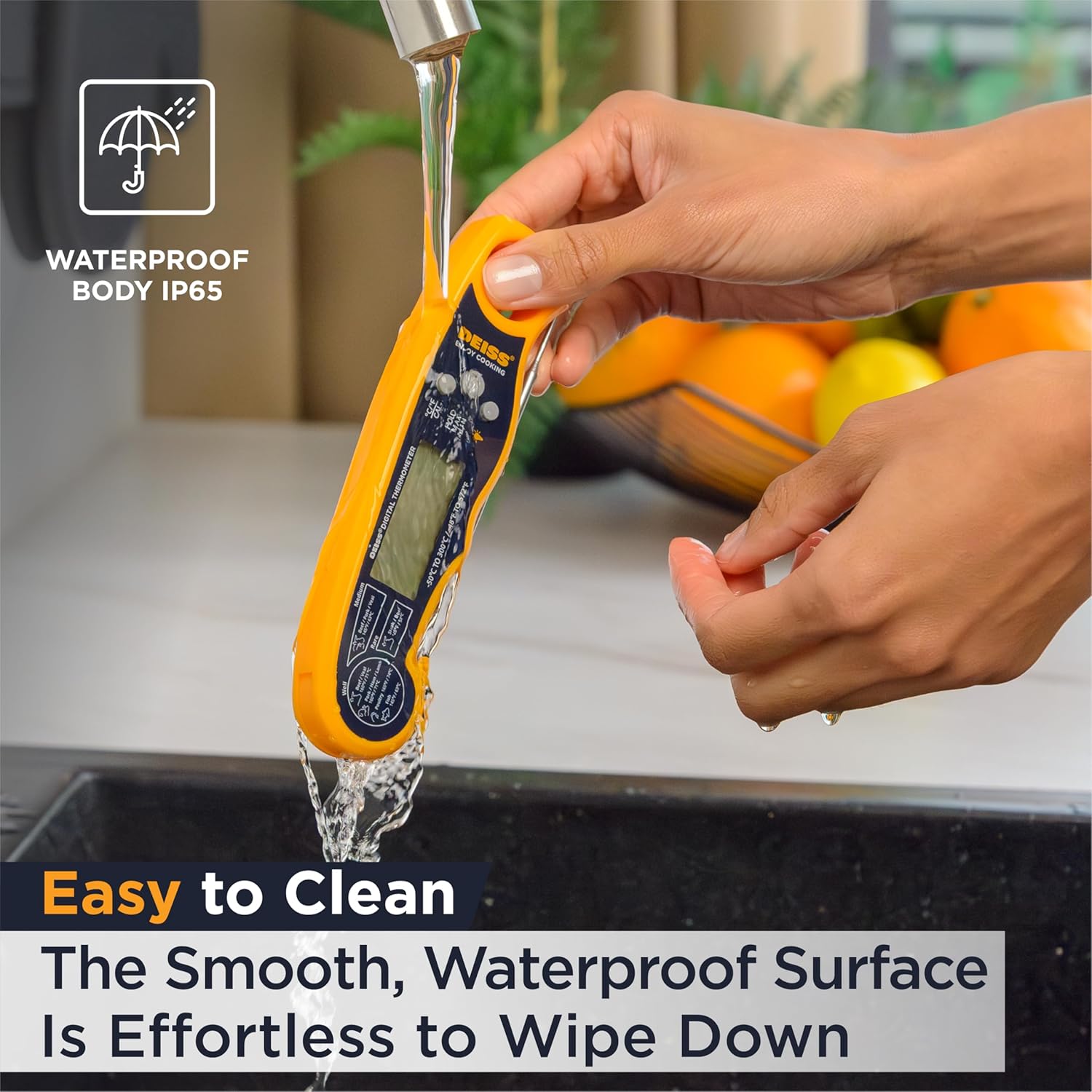 Deiss PRO Digital Meat Thermometer – Ultra Fast Precise Readings with Backlight Display - Perfect Food Thermometer for Beef, Pork, Poultry, Fish – Accurate Cooking Thermometer with Magnet - Image 7