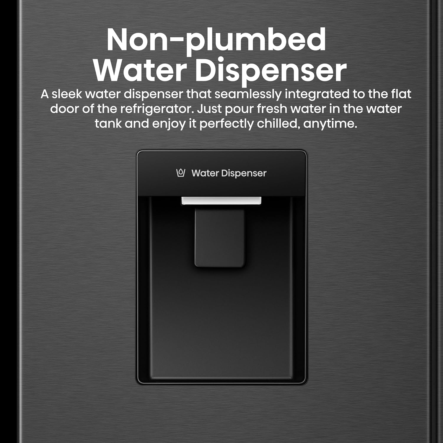 Hisense RQ5P470SMFE Wifi Connected American Fridge Freezer Cross Door with Water Dispenser, No Frost, 482 liters, Black Stainless Steel - E Rated, Noise level: 37 decibels, H178.5 x W79.4 x D69.8 (cm) - Image 6
