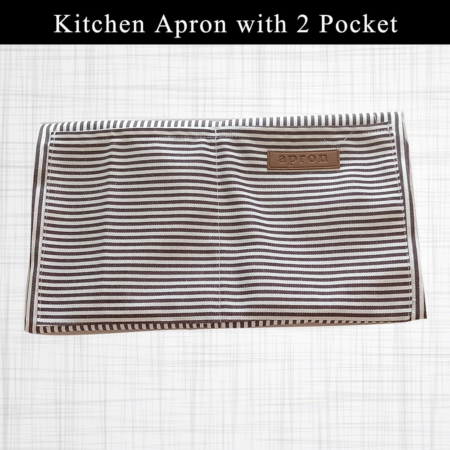DILLMAN Kitchen Cooking Adjustable Aprons - Men Women Bib Soft Chef Stripes Apron with 2 Pockets - Image 8