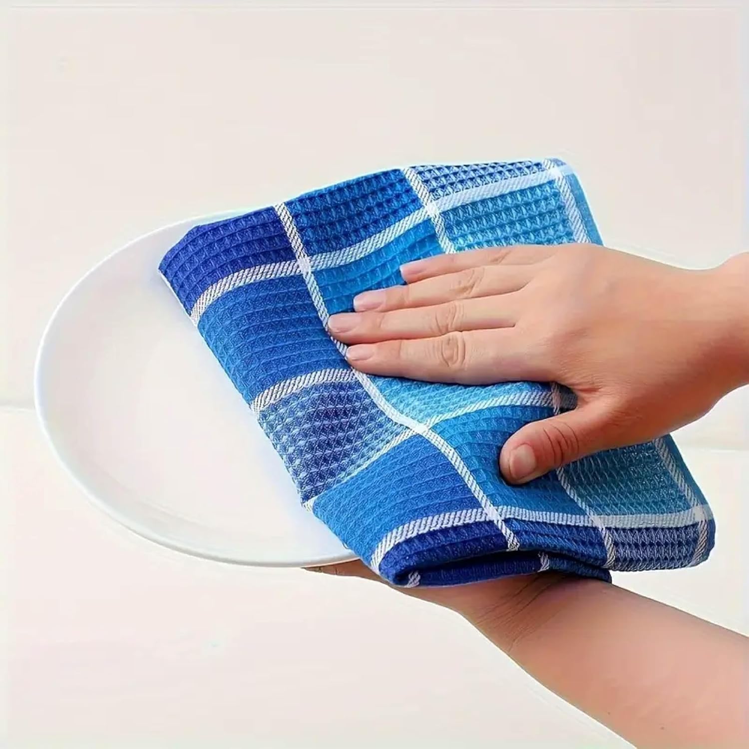 Premium Cotton Tea Towels Set– Super Absorbent, Durable & Soft, Kitchen Tea Towels for Drying, Cleaning, and Baking – Pack of 4, (68cm by 42cm) Eco-Friendly Dish Clothes. - Image 3