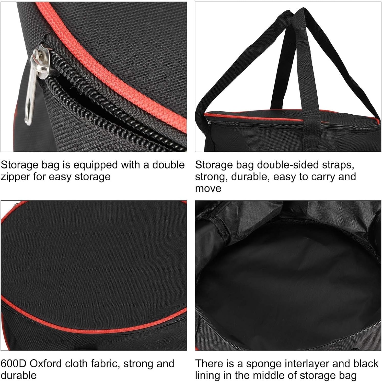 Camping Utensils Storage Bag Camping Dinnerware Organiser with Handles and Double Zippers Plate Holders Dinnerware Storage Container for Plates Bowls Cups Travel Picnic Barbecue - Image 6