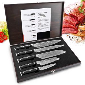 Sharp Knife Set, 5 Pieces Professio...
