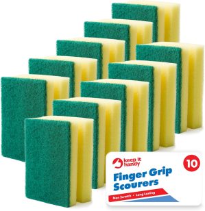SOL 10pk Finger Grip Scourers, Heav...
