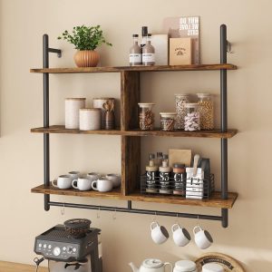 Bestier 3 Tier Floating Pipe Shelvi...
