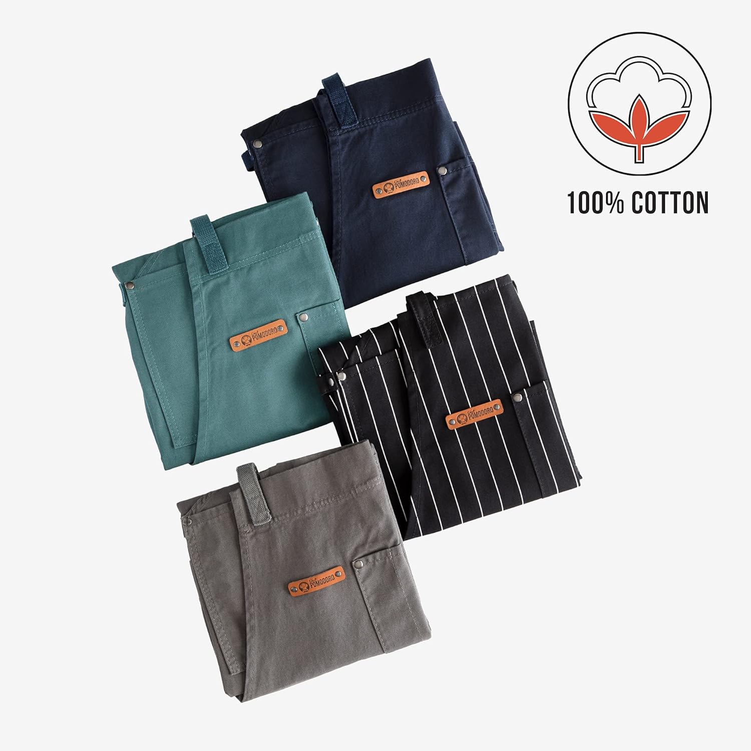 Chef Pomodoro Chef Apron - Top Recommended - Adjustable Pockets, Bibs - Designed for Home, Kitchen, BBQ, Grill Use - Image 7
