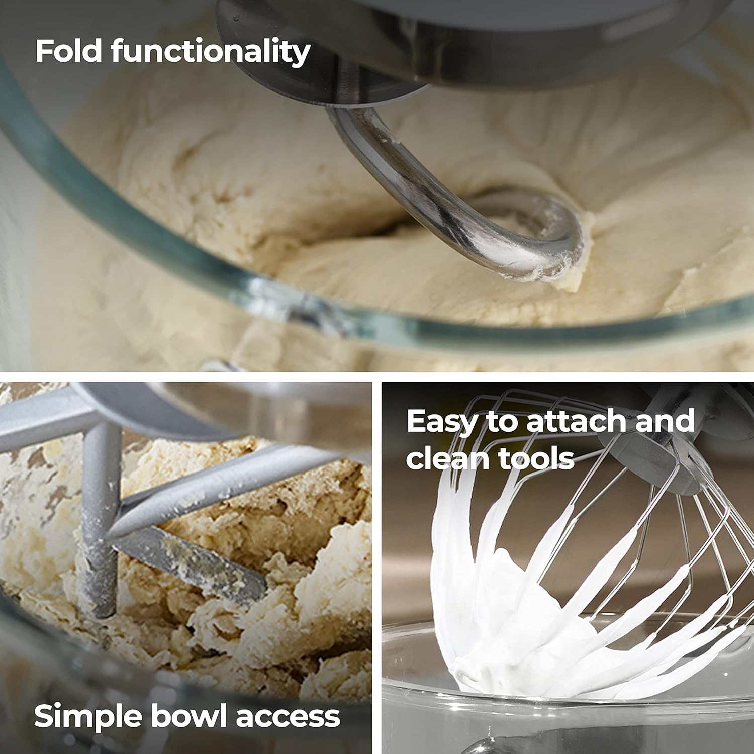 Kenwood KMX754CR KMIX 1000Watts Stand Mixer 6-Speeds Cream - Image 4