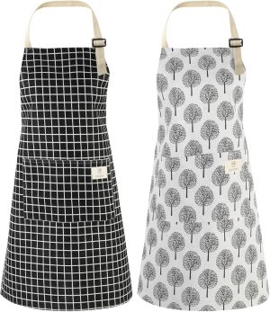 ViEinkaufen 2 Pack Apron for Women,...