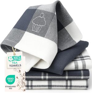 LivinEase 100% Cotton Tea Towels fo...
