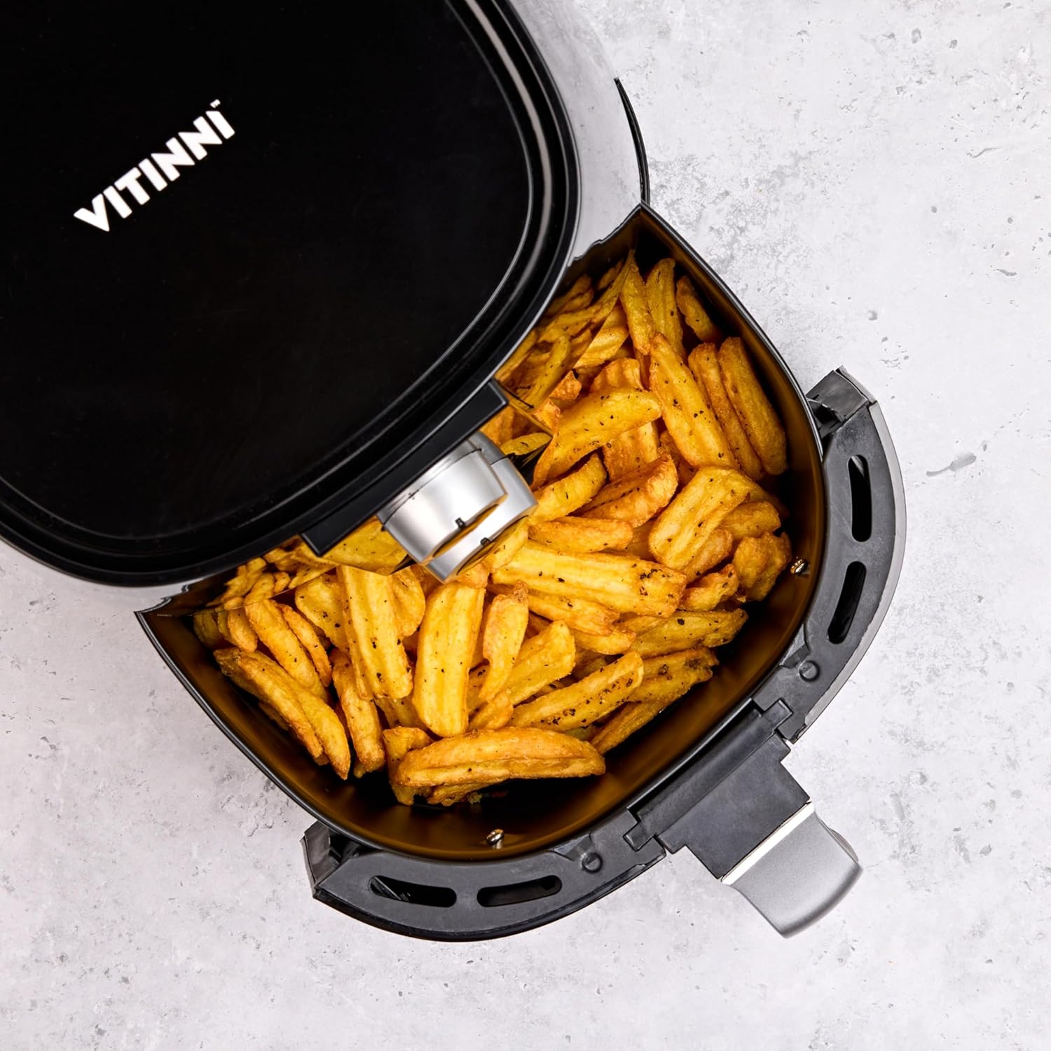 Vitinni 3.8L Air Fryer, Small and Compact, Easy to Control Manual Air Fryer, Perfect for Smaller Kitchens and Caravans, Rapid Circulation Reaching 200 Degrees Celsius, 30 Minute Timer - Image 2