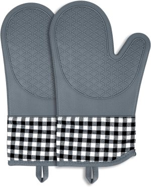Silicone Oven Gloves Heat Resistant...