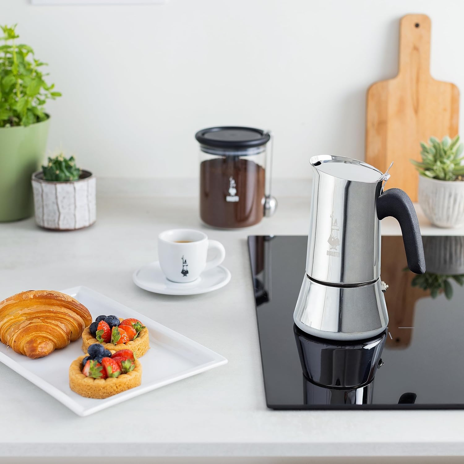 Bialetti - New Venus Induction, stainless steel hob espresso coffee maker, suitable for all heat sources, 6 cups, aluminum, silver - Image 3
