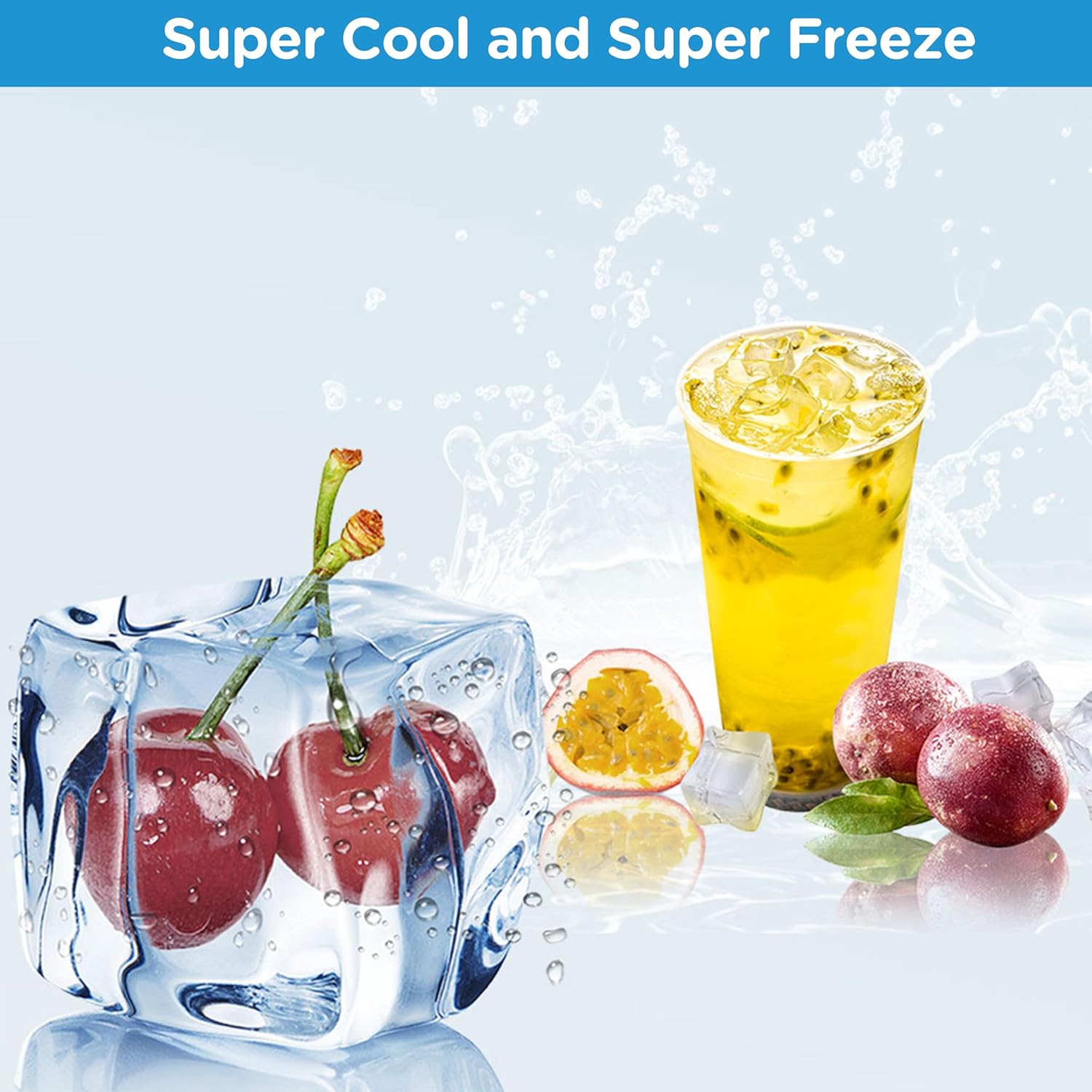 Midea MDRB379FGD02 273L 60/40 Freestanding Fridge Freezer, 173L Fridge, 100L Freezer, Frost Free, Fast Cool & Fast Freeze Mode, 54.7W x 63.2D x 180H cm, Stainless Steel - Image 4