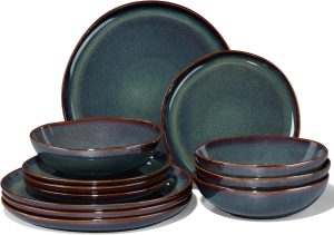 Joyfair Dinner Set, 12 Pieces Stone...
