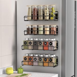 4 Pack Magnetic Spice Rack Organize...