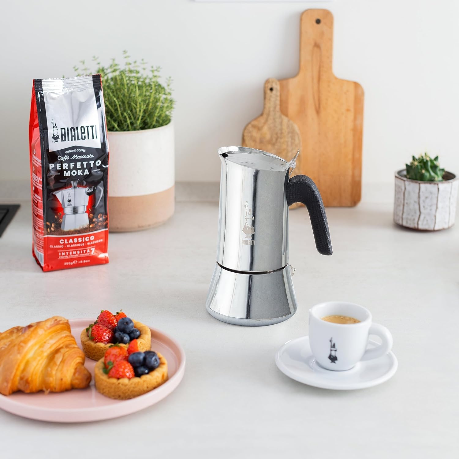 Bialetti - New Venus Induction, stainless steel hob espresso coffee maker, suitable for all heat sources, 6 cups, aluminum, silver - Image 5