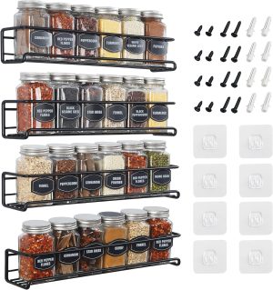 Priksia Spice Rack 4 Pack Spice Rac...